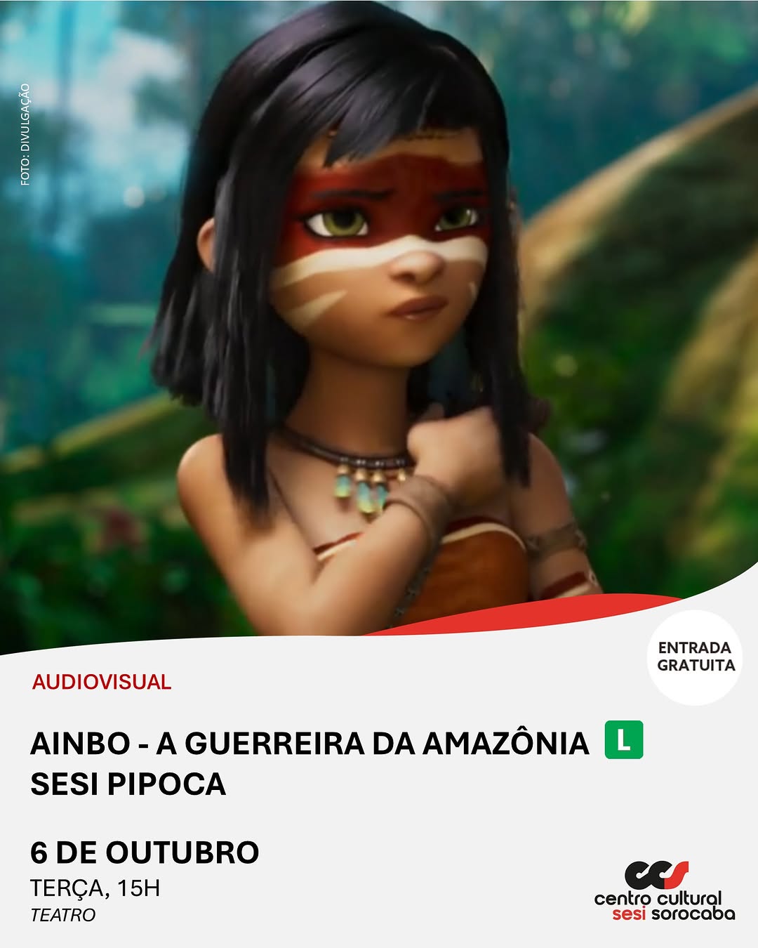 SESI Pipoca apresenta: Ainbo – A Guerreira da Amazônia!