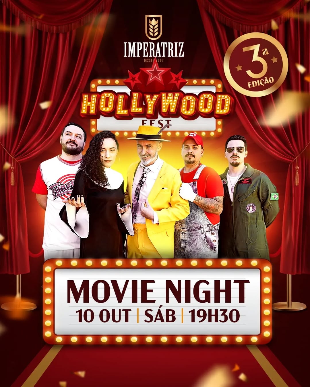 Hollywood Fest com Banda Movie Night