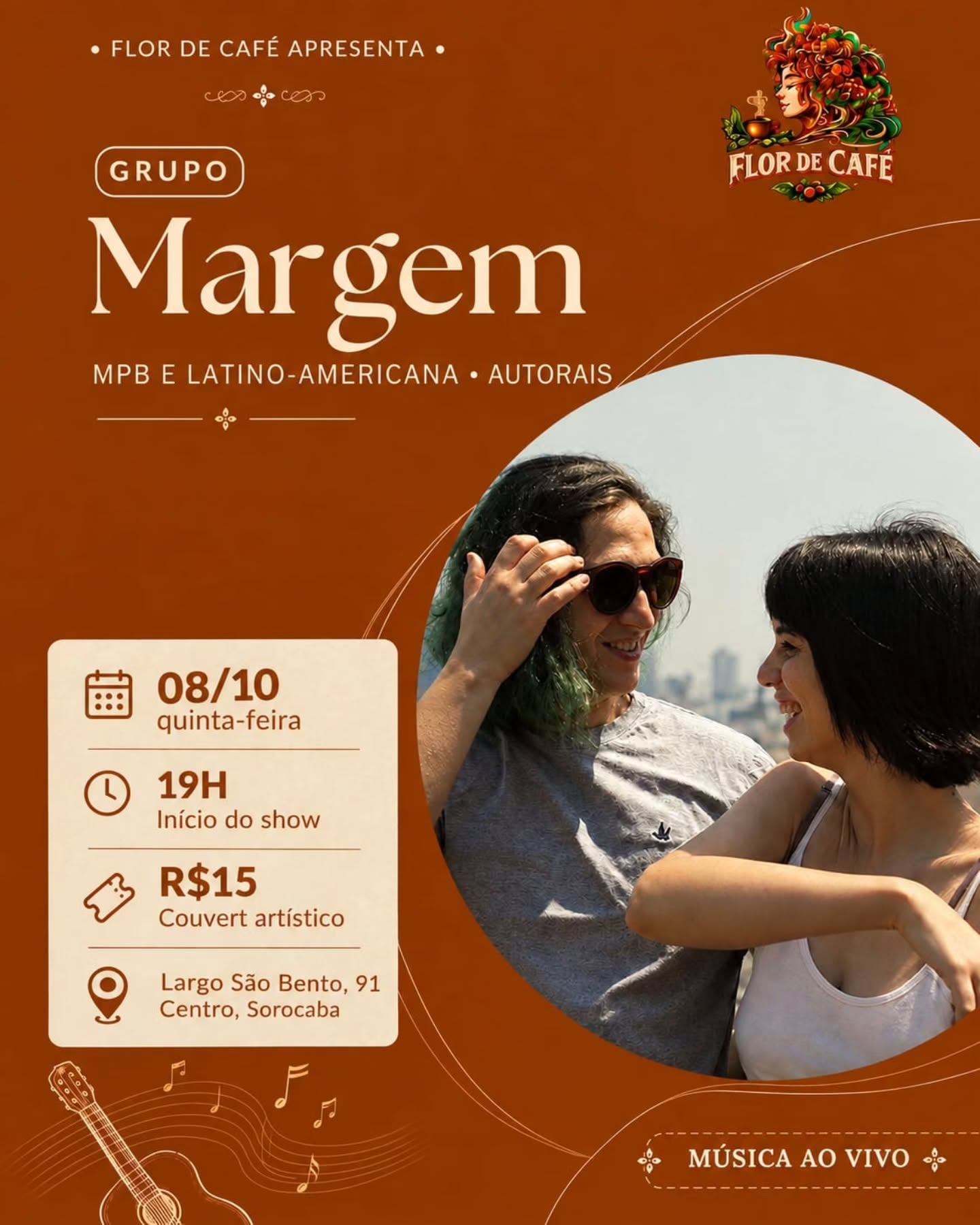 Show com Grupo Margem no Flor de Café