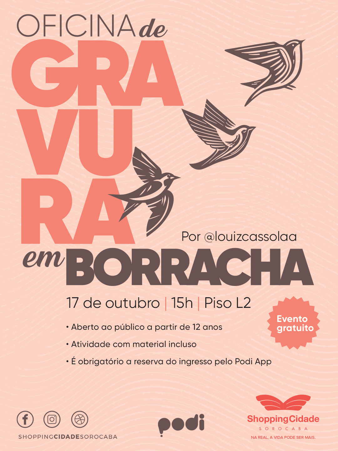 Oficina de Gravura em Borracha