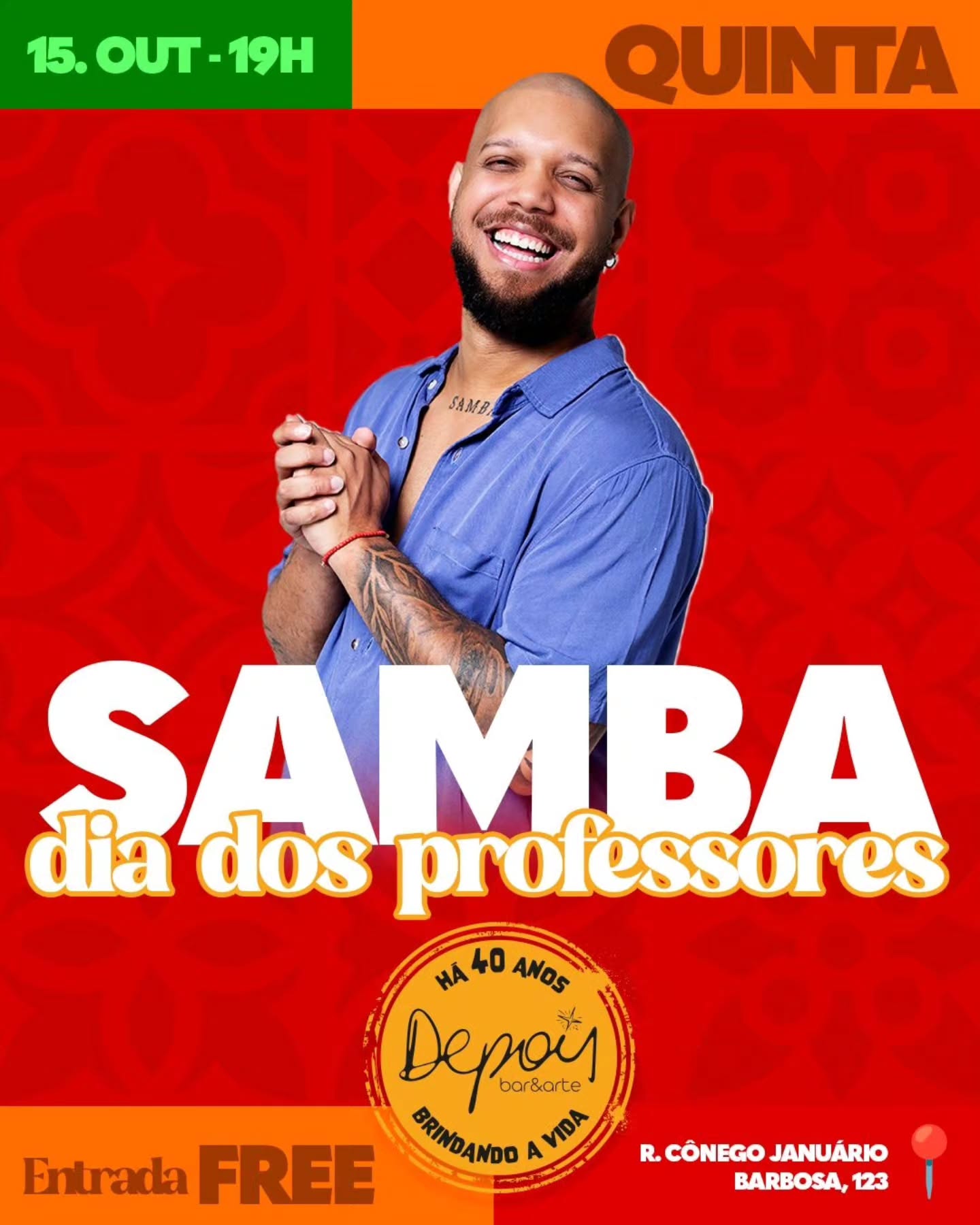 Samba dia dos professores com Professores Wellignton Pereira