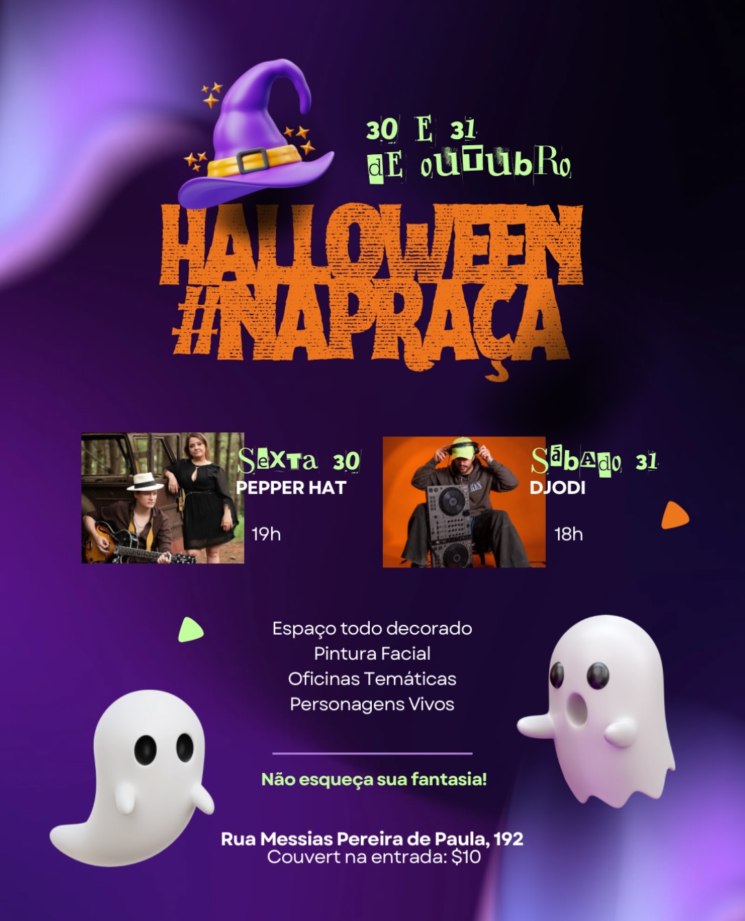Halloween #NaPraça - Sábado com DJ Djodi