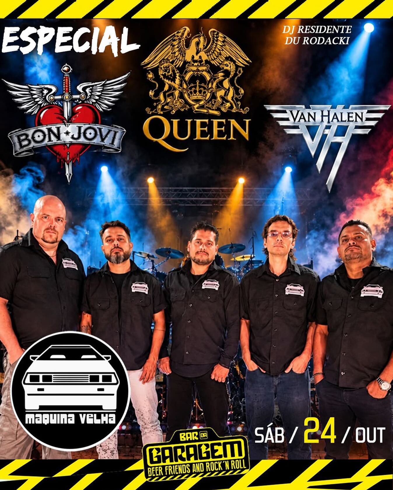 Especial Bon Jovi, Queen e Van Halen com Máquina Velha e DJ Du Rodacki