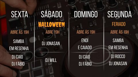 Agenda da Semana - Domingo
