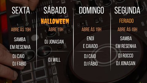 Agenda da Semana - Segunda (Feriado)