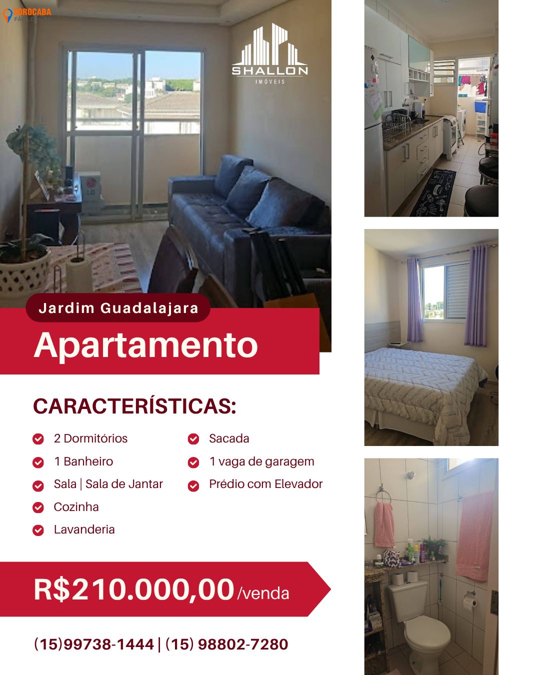 Apartamento em Jd. Guadalajara, Sorocaba - Apartamento 02 dorms -Jardim Guadalajara