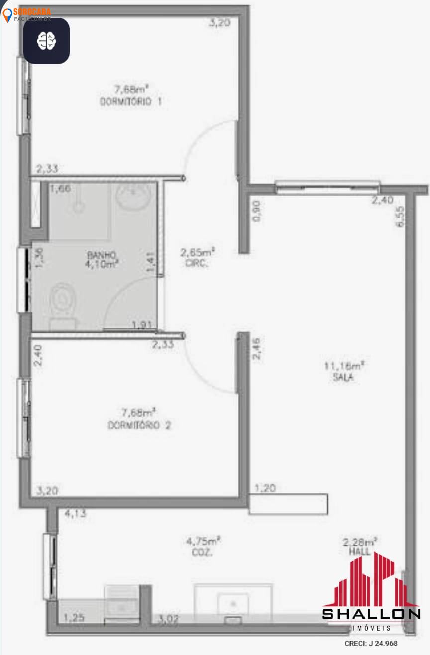 Apartamento em Caguassu, Sorocaba - Foto 4