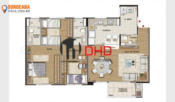Apartamento em , Sorocaba - Mistral Campolim-2149 - Foto 2
