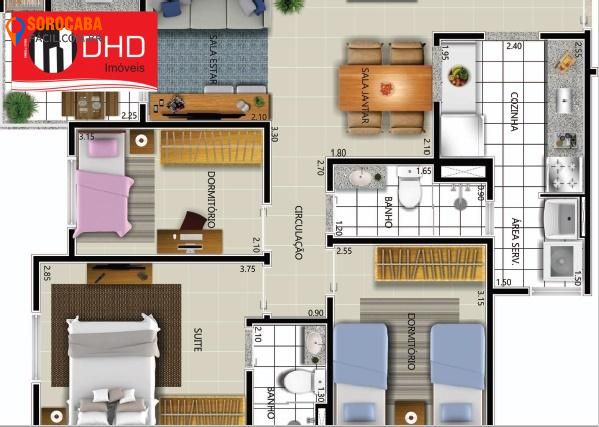 Apartamento em , Sorocaba - Residencial Monte Carlo-2138 - Foto 7