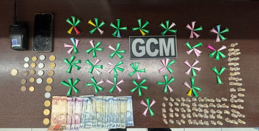 GCM apreende 213 porções de drogas no Parque São Bento